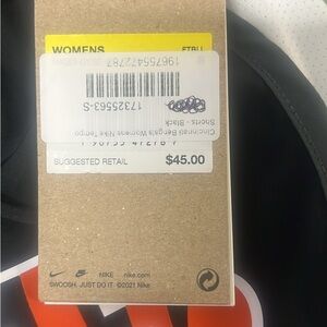 Nike Black and Orange Women's Bengals Running Shorts.